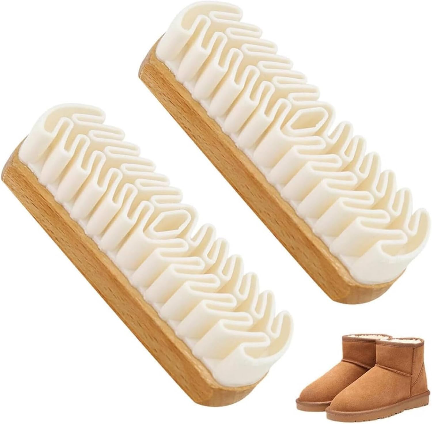 2Pcs Rubber Shoe Brush,Suede Brush for Shoes,Suede Shoe Brush Enhanced Dust-Absorbing Texture Design for Cleaning Shoes,Bags and Jacket