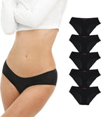 CUFT® Women’s TENCEL™ - NON-TOXIC - Bikini Underwear – Breathable, Plastic-Free Fabric, Lightweight & Odor Reducing - 5 Pack