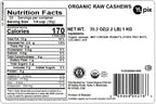 Yupik Organic Raw Cashews, 2.2 lb (35.2 oz), Kosher, Gluten-Free, Non-GMO, Vegan, Whole Nuts, Unsalted, Unroasted, Source of Protein & Iron, Nutritious, Crunchy, Healthy Snacks, For Baking & Cooking