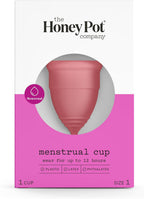 The Honey Pot Company - Menstrual Cup - 12 Hour Reusable Protection for Periods - Natural Feminine Hygiene Products - Size 1