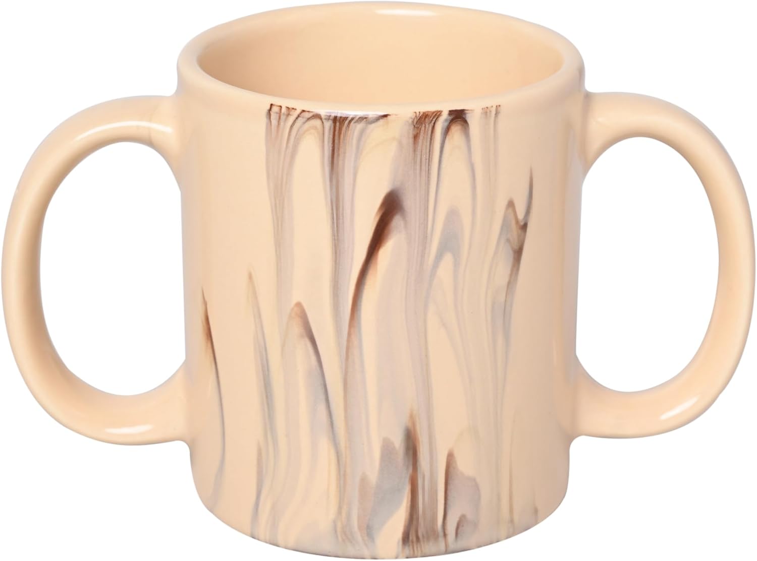 HealthGoodsIn Dual Handle Mug (Double Grip Mug) to Aid Tremors, 11.83 US Fl. Oz. (350 Ml) (Cream)