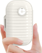 Travel Pill Organizer, 7 Day Portable Pill Case, Small Pill Box for Pocket Purse Portable Medicine Vitamin Container (Pearl White,1 Pack)