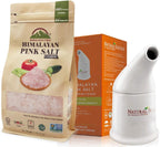 WBM LLC Natural Himalayan Pink Salt With Ceramic Salt Inhaler, 1.7 Lb