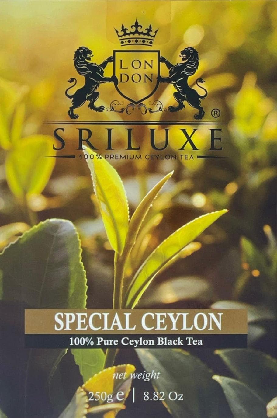 SRILUXE - Premium Quality Loose Leaf Ceylon Organic Black Tea Exquisite Taste and Aroma 100% Natural Freshly Harvested From Sri Lanka (250g)