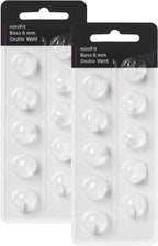 Hearing Aid Domes for Oticon Replacements, Oticon Minifit Double Vent Bass Domes (6 mm/2 Packs）, Universal Domes for Oticon Hearing Aid Supplies.