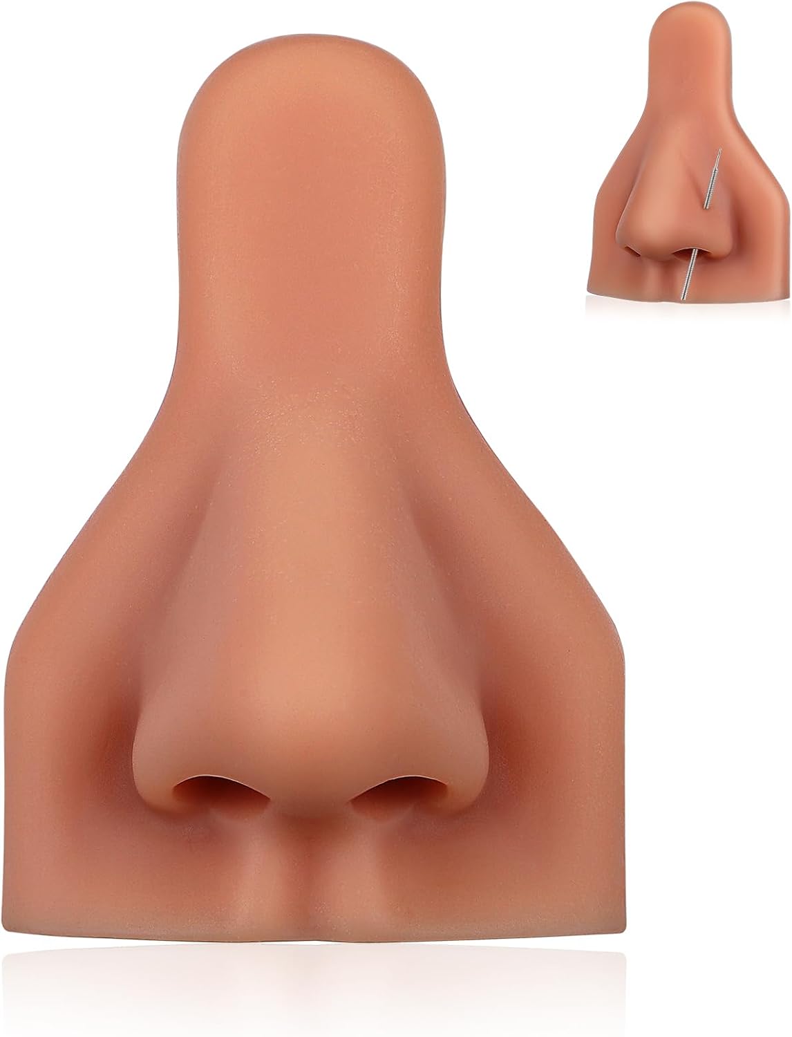 minkissy Silicone Nose Model, Soft Fake Nose Body Part for Piercing Practice & Jewelry Display, 3D Human Organ Mannequin for Tattooing and Acupuncture Teaching