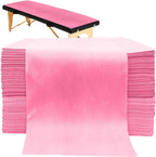 100PCS Disposable Massage Table Sheets, Pink Spa Bed Covers for Esthetician, Spa, Waxing, Lash, Tattoo, Salon Table, 31.5" X 71"