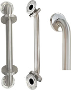 18 Inch Shower Grab Bar 2 Pack Brushed Nickel SUS304 Safety Bathroom Grab Bars with Concealed Screws, 500lbs Support Assist Bath Handle Balance Bar for Handicap Elderly Pregnant