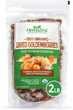HerbaZest Goldenberries Dried Organic (32oz) – USDA Certified Organic – Vegan, Non-GMO & Gluten Free – Deliciously Exotic, Perfect for Snacks, Baked Goods, Yogurt, Cereal & Smoothies