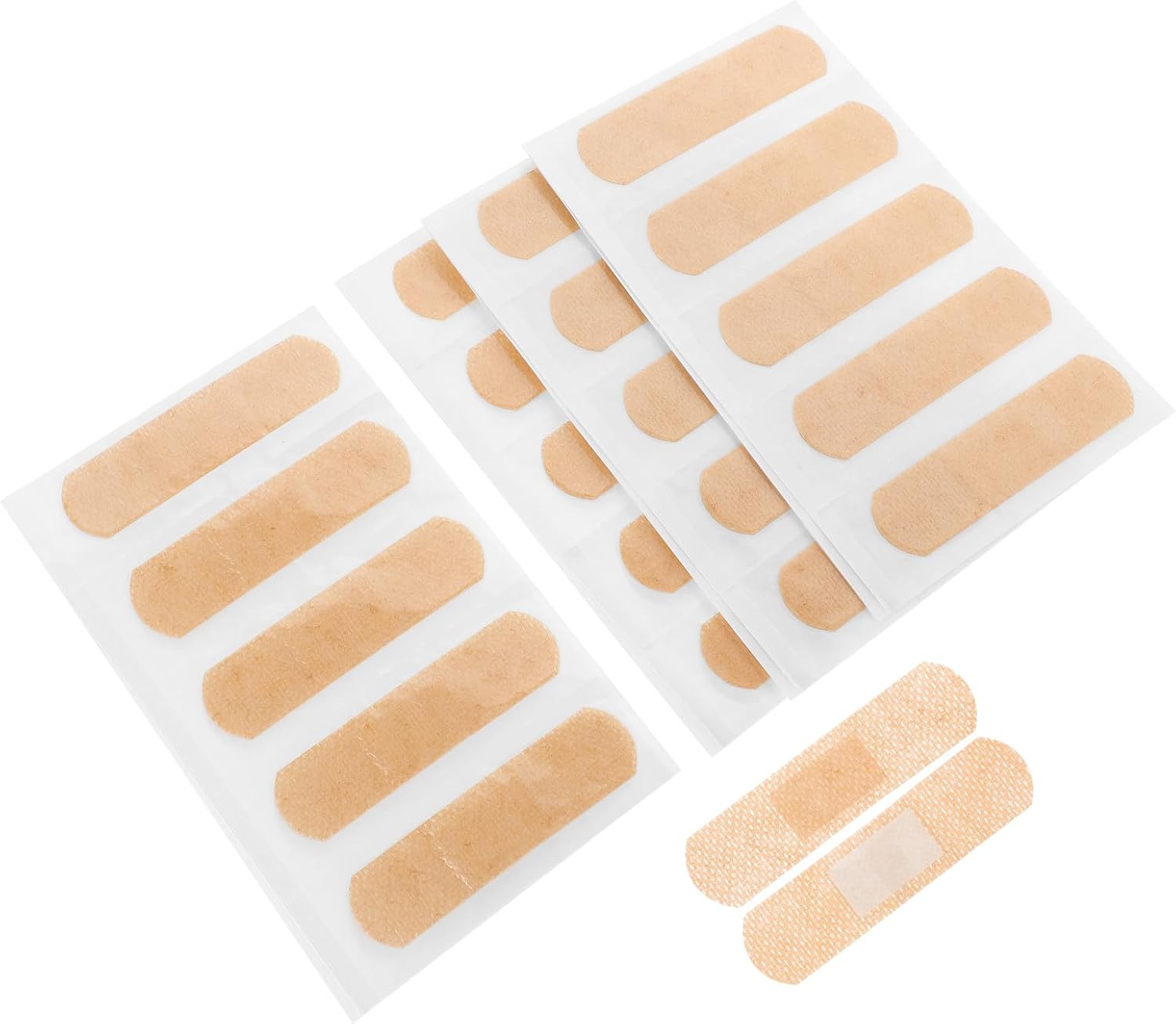 Waterproof Silicone Gel Bandages for Wound Care, Breathable Finger Hemostatic Patches, Skin Tone 72x19mm, 40pcs Suitable for Finger Wounds and First Aid