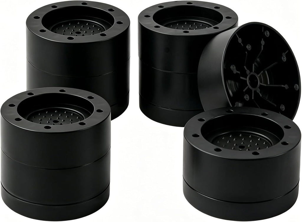 Bed Risers Adjustable Furniture Risers Heavy Duty Lifts Height 2 Inch, Round Bed Lifts Risers for Desk Table Couch Chair Sofa (Set of 4) (Black)