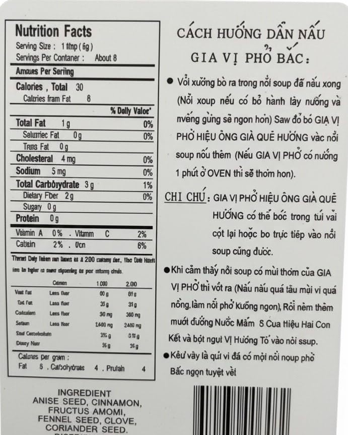 Old Man Que Huong Pho Bac Spice Seasoning 1.5 oz