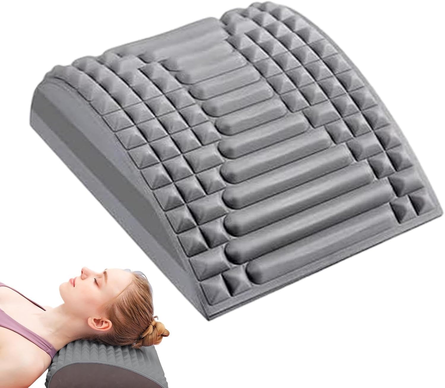 Shakven Refresh Neck & Back Stretcher | Back Neck Cracker for Lower Back Pain1 Relief, Adjustable Spine Board for Herniated Disc,Sciat ICA,Scoliosis