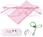 Ultra-Light Blue Light Blocking Glasses with Case for Kids and Teens,Anti Eyestrain &UV400