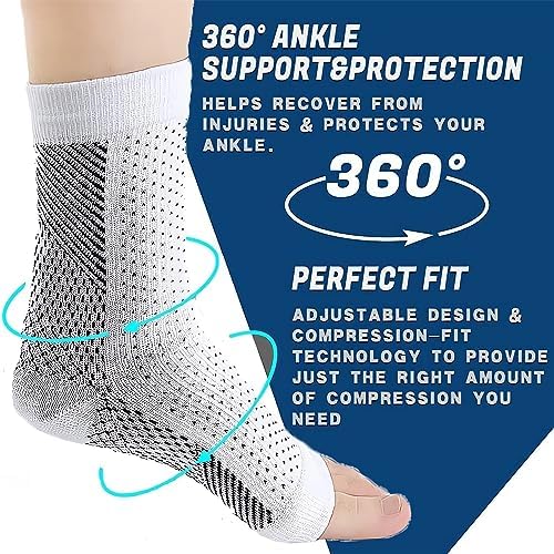 Stunor Dr.Neuropathy Socks - 2023 New Connecy Socks Dr Sock Soothers for Men ＆ Women, Heel & Arch Support Comprex Compression Socks Ankle Sleeves, Nano Neuropathy Foot Ankle Compression Socks (S/M, A)