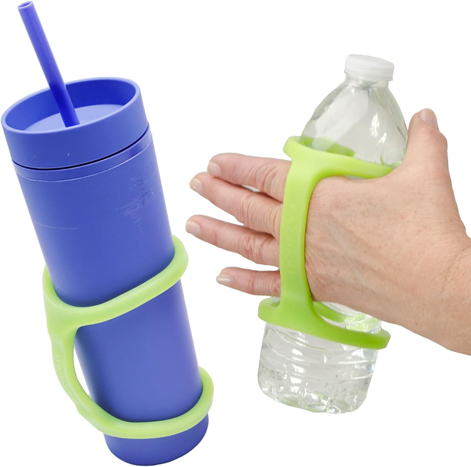 EazyHold Adaptive Handle for Sports, Tools, Cups and Bottles for Kids, Adults, Veterans, Seniors, Independent Living Accessory for Weak Grip, Stroke, Cerebral Palsy, Arthritis (2 Pack)