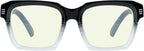 Eyekepper Square Reading Glasses for Women Blue Light Blocking Large Frame Computer Readers - Black +0.75