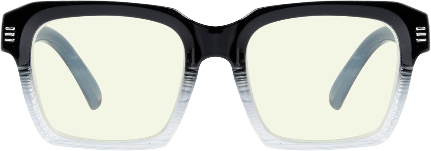 Eyekepper Square Reading Glasses for Women Blue Light Blocking Large Frame Computer Readers - Black +0.75