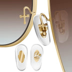 5 Pairs Replacement Nose Pads for Ray-Ban RB3549, RB4071, RB6335, RB6375, RB7164 More Plug-in/Push in Mount Type Eyeglasses, Sunglasses Models - Gold