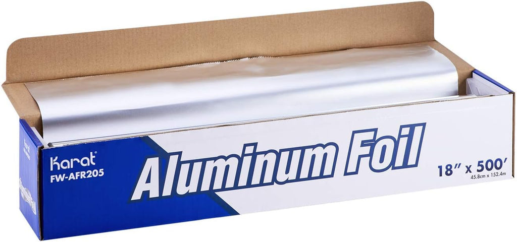 Karat FW-AFR205 18"x 500' Standard Aluminum Foil Roll, Silver