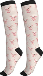 Compression Socks Calf Knee High Support Socks Novelty For Women Men Athletic Running Hiking Nurse