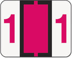 Smead BCCRN Bar-Style Color-Coded Numeric Label, 1, Label Roll, Red, 500 Labels per Roll (67371)