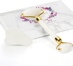 Gua Sha Facial Massage Tool & Jade Roller Set, Facial Massager for Face, Neck, Back, Arms, Legs, Eye,SPA Gifts for Women Gua Sha Facial Massager Reduce Puffiness and Improve Wrinkles