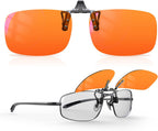 Goiteia Orange Blue Light Blocking Glasses Clip on for Migraine-Gaming Glasses for Eyes Strain/Light Sensitive-Help to Sleep