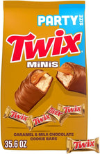 TWIX Caramel Minis Size Chocolate Cookie Bar Candy Bag, 35.6 oz, 95 pieces