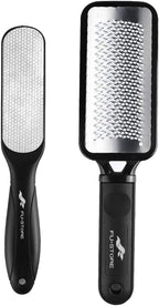 Fu Store 2 Pack Foot Files Callus Remover Stainless Steel Foot Rasp and Dual Sided Feet File Professional Scrubber Pedicure Tools Premium for Feet Care Remove Hard Skin