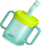 Convalescent Feeding Cup 8.5Oz Spill-Proof Sippy Cup with Straw and Handles for Disabled and Bedridden Adults Elderly Drinking Aid for Dysphagia Care