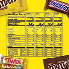 SNICKERS, M&M'S & TWIX Fun Size Chocolate Candy Variety Mix, 31.18-Ounce 55 Piece Bag