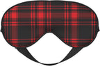 Black and red Plaid Sleep Mask for Women Men, Soft and Comfortable Eye Mask with Adjustable Strap for Travel Yoga Nap Sleeping