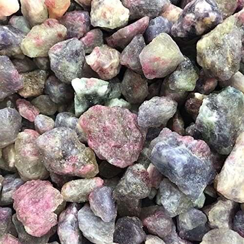 1pc Natural Pink Tourmaline Raw Rough Crystal Rock Stone Pegmatite Lepidolite Gemstone Gift (Size : 1pc 20-40mm Random)