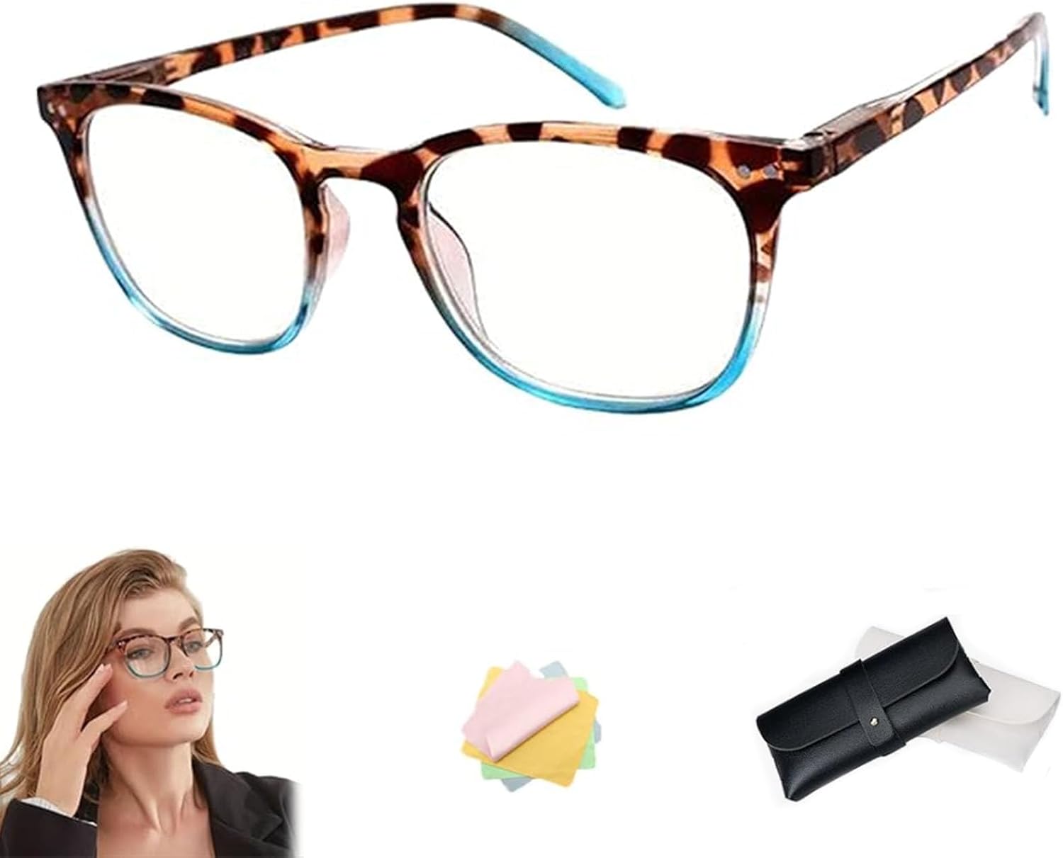 Peshoriadm Reading Glasses, Peshoriadm Reading Glasses For Women, Anti-blue light Leopard Print Reading Glasses