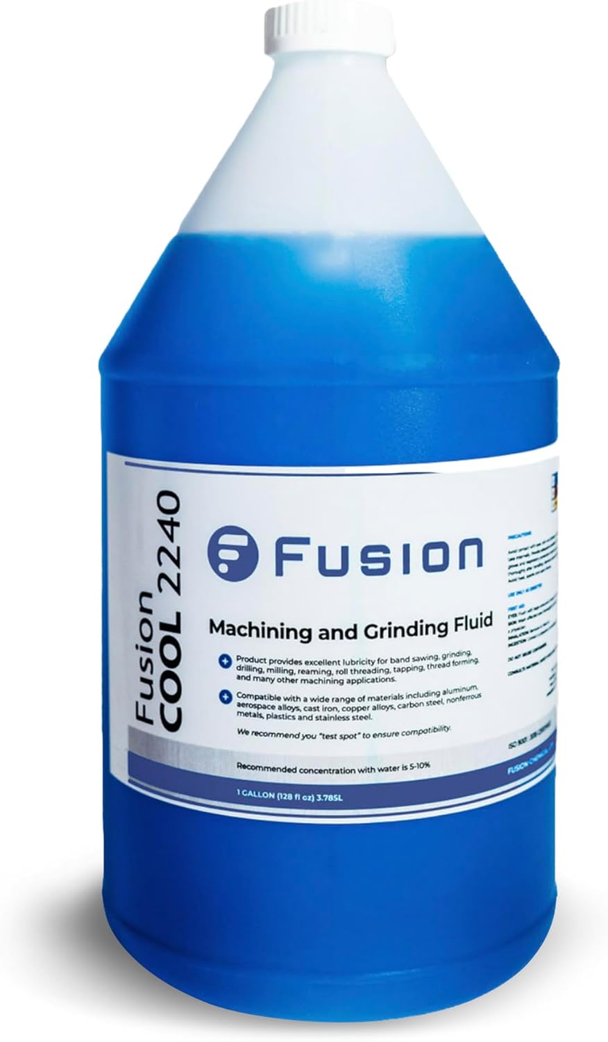 Metal Cutting Oil Cutting Fluid for Machine Shops | Fusion Cool 2240 | General Purpose Coolant for and Machine Shop Operations | Health Safety | Exceptional Sump Life | Semisynthetic (1 Gallon)