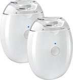 2Pcs Electric Automatic Nail Clipper for Seniors,Universal Automatic Fingernail Grinder,with LED Light & 3 Speeds, Silent Portable 3 in 1 Rechargeable Nail Trimmer for Whole Family & Travel Nail Care