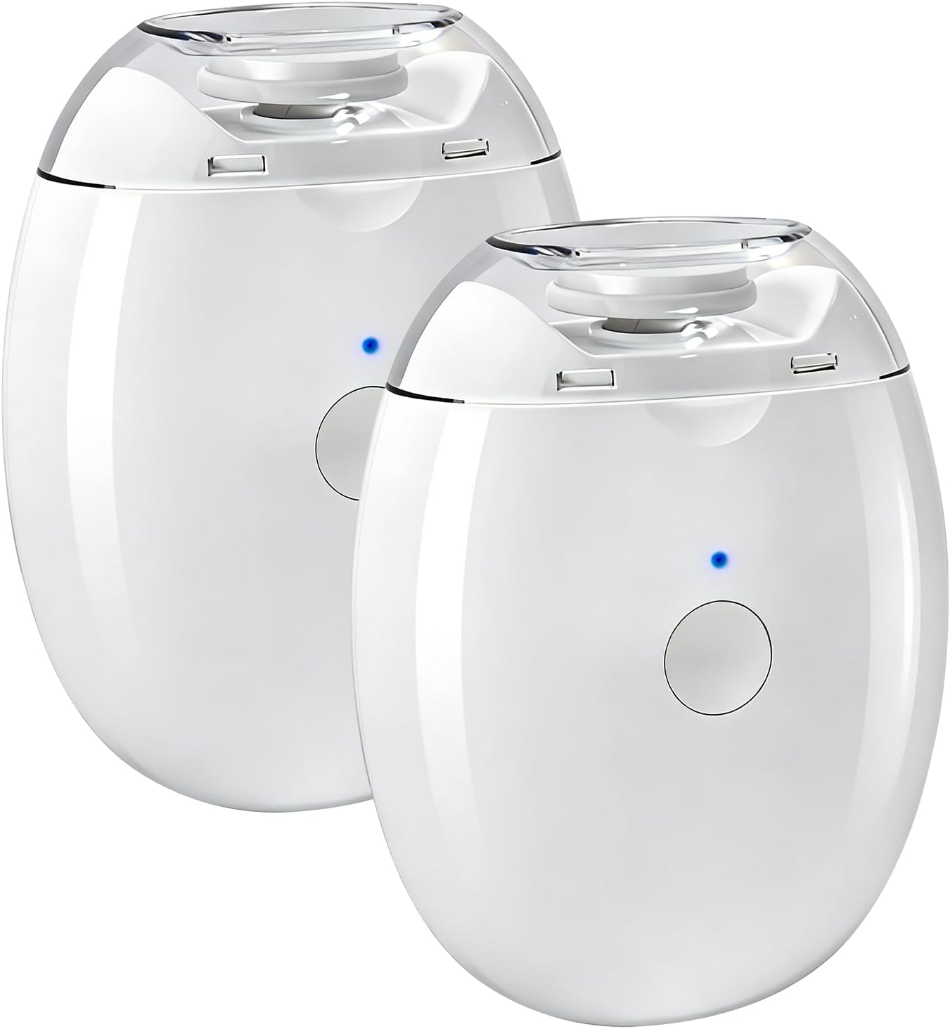 2Pcs Electric Automatic Nail Clipper for Seniors,Universal Automatic Fingernail Grinder,with LED Light & 3 Speeds, Silent Portable 3 in 1 Rechargeable Nail Trimmer for Whole Family & Travel Nail Care