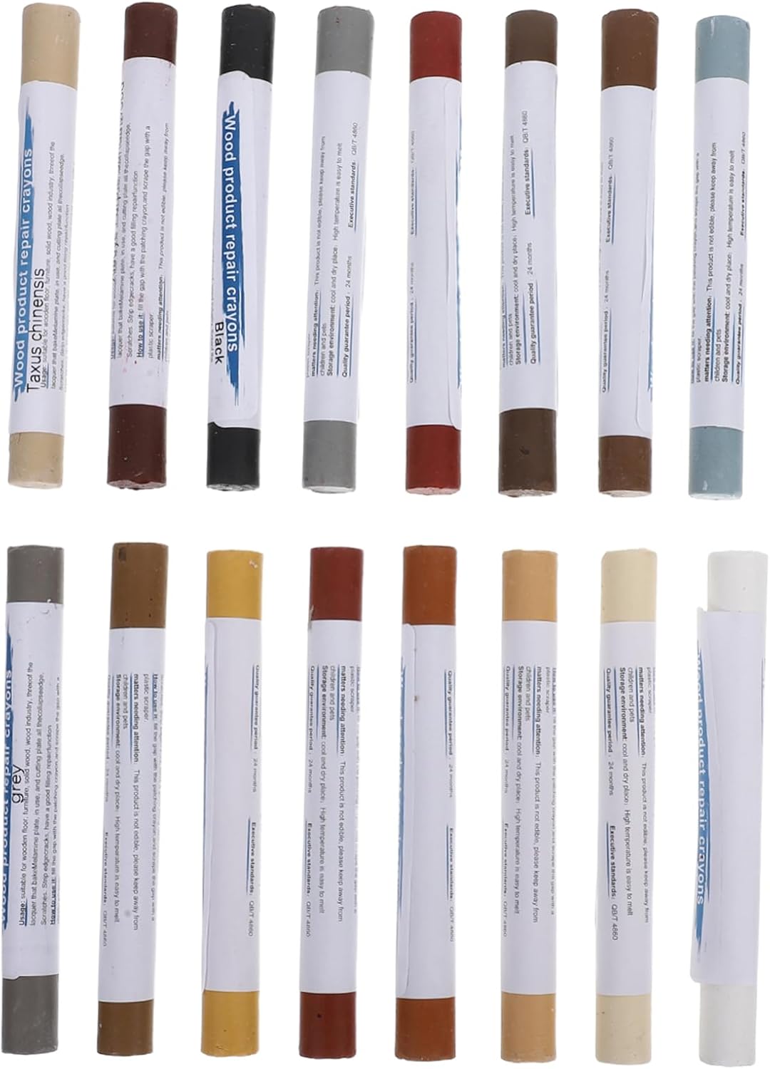DOITOOL 16pcs Furniture Repair Wax Sticks Diverse Color Palette for Seamless Touch Ups Wooden Surfaces Tables Cabinets and Bedposts Portable and Versatile for