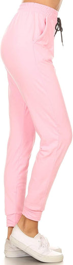 Leggings Depot Women's Jogger Track Cuff Sweatpants with Pockets for Yoga, Workout