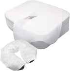 300 count Disposable Face Cradle Covers–Medical-Grade, SPA Face Rest Covers Headrest for Massage Tables Massage Chairs (300pcs white)