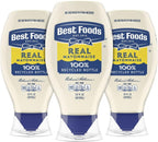 Best Foods Real Mayonnaise Squeeze Bottle For a Creamy Sandwich Spread or Condiment Made With Cage-Free Eggs 20 oz