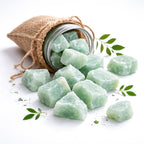Crocon® 2LB Green Jade Rough Bulk Natural Stone Raw Gemstone Tumbling Cabbing Polishing Gem Mining Chakra Balancing Reiki and Crystal Healing Good Luck Home Office Decor