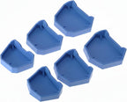 Dental Model Base Forming Kit, 6 Piece Professional Base Former Set, Blue Plastic Molds in Small Medium Large Sizes for Dental Casting and Trimming