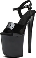 WUXIN H&P Women's 8 in Platform Sandal Heels Ankle-Strap Sexy,8 in Pole Dance High Heel Platform,20 cm Exotic Platform Pole Dancer Heels Shoes Stiletto