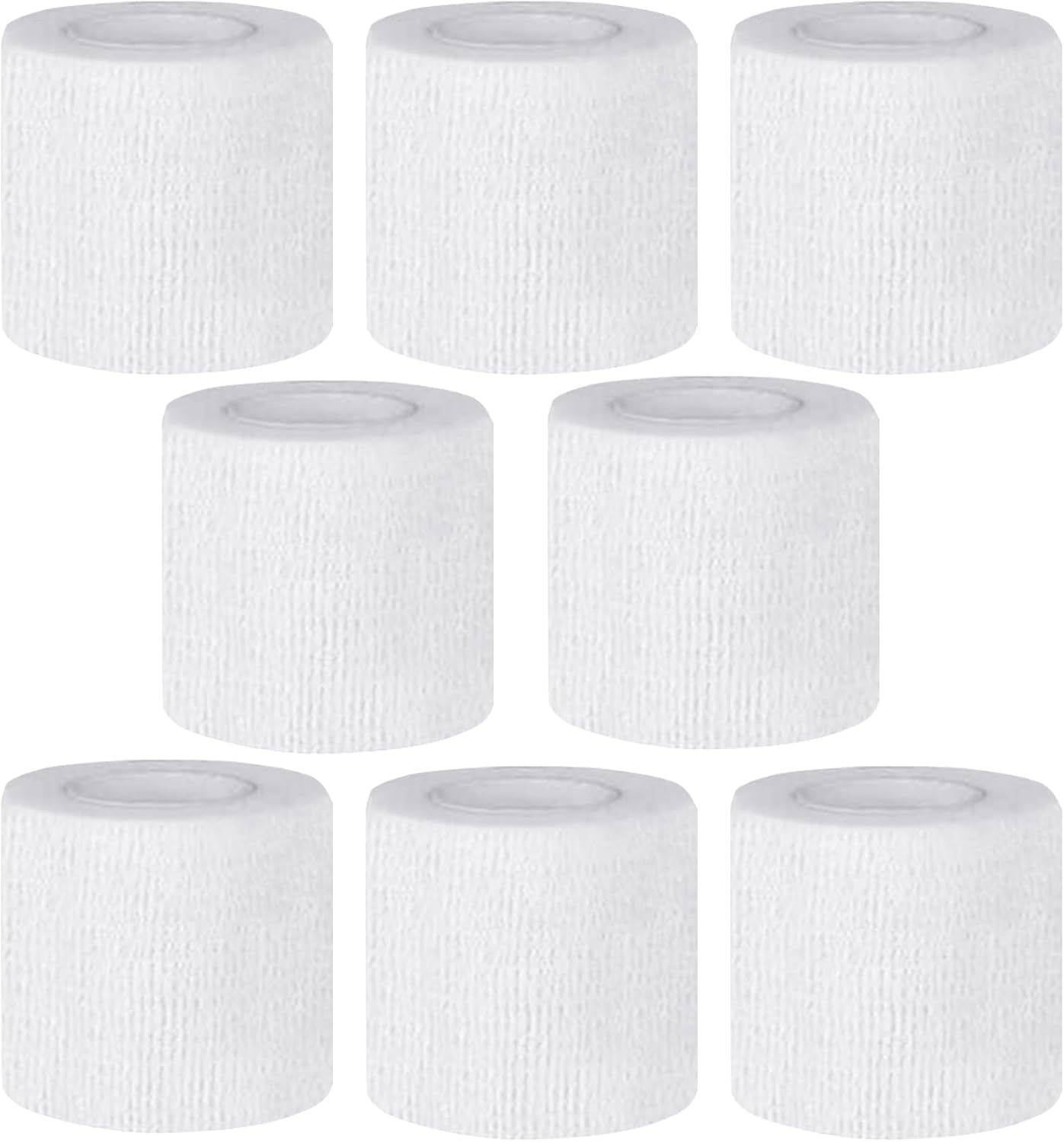 CIYAGPOOU Self Adhesive Bandage Wrap,2 Inch White Elastic Cohesive Bandages, Vet Wrap for Dogs,Tattoo Grip Sports Breathable Tape Bulk for First Aid, Wrist Sprains Protection