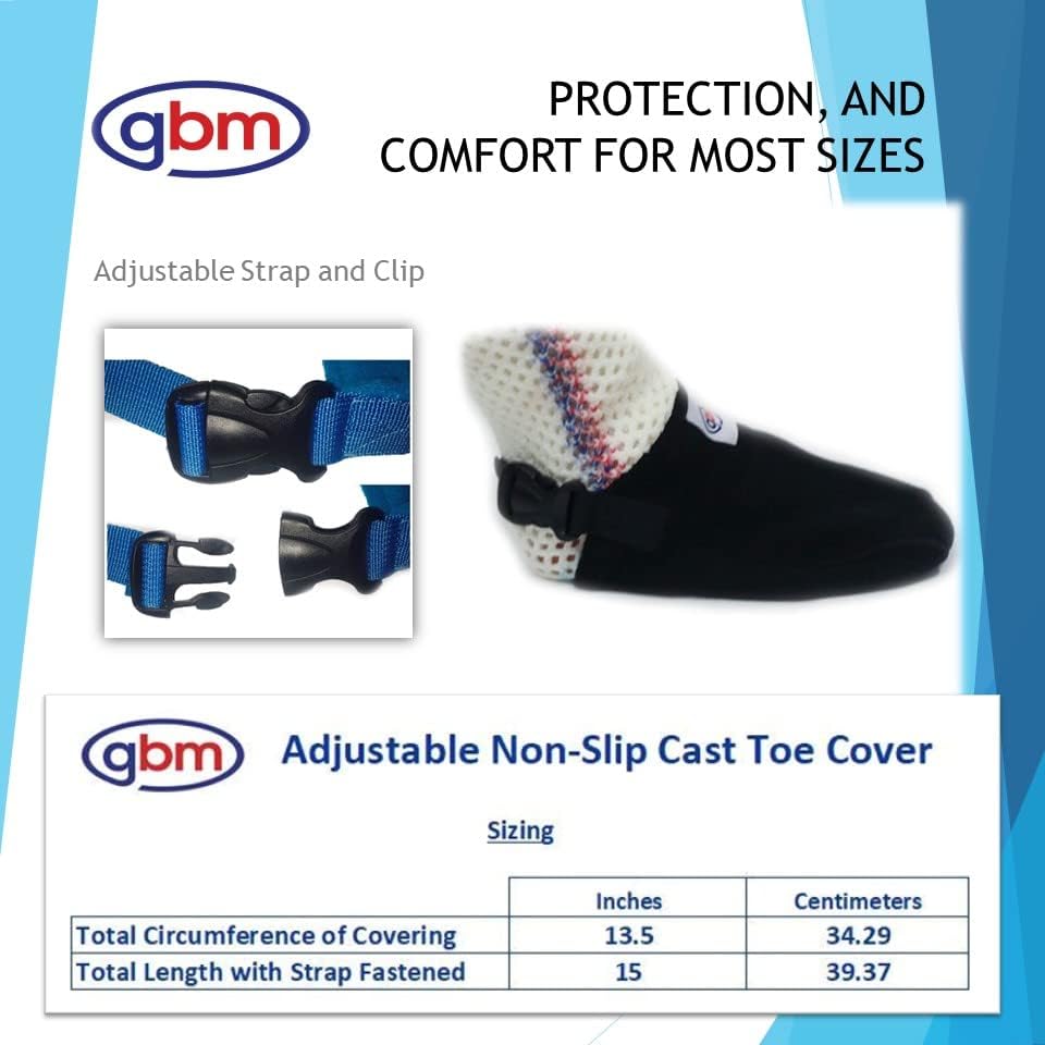 GBM - Cast Sock - Heavy-Duty Non-Slip Adjustable Closed Toe Cast Cover, Fits Virtually Any Leg, Ankle, or Foot Cast (Pink)