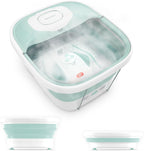 HoMedics Smart Space Elite Footbath with Heat Boost, Collapsible, Invigorating Bubble Massage, 3 Pedicure Attachments, Safe to Use Bath Salts, Patented Safety-Lock System, Ergonomic