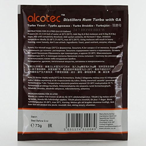Alcotec Distiller’s Turbo Yeast Rum with Glucoamylase
