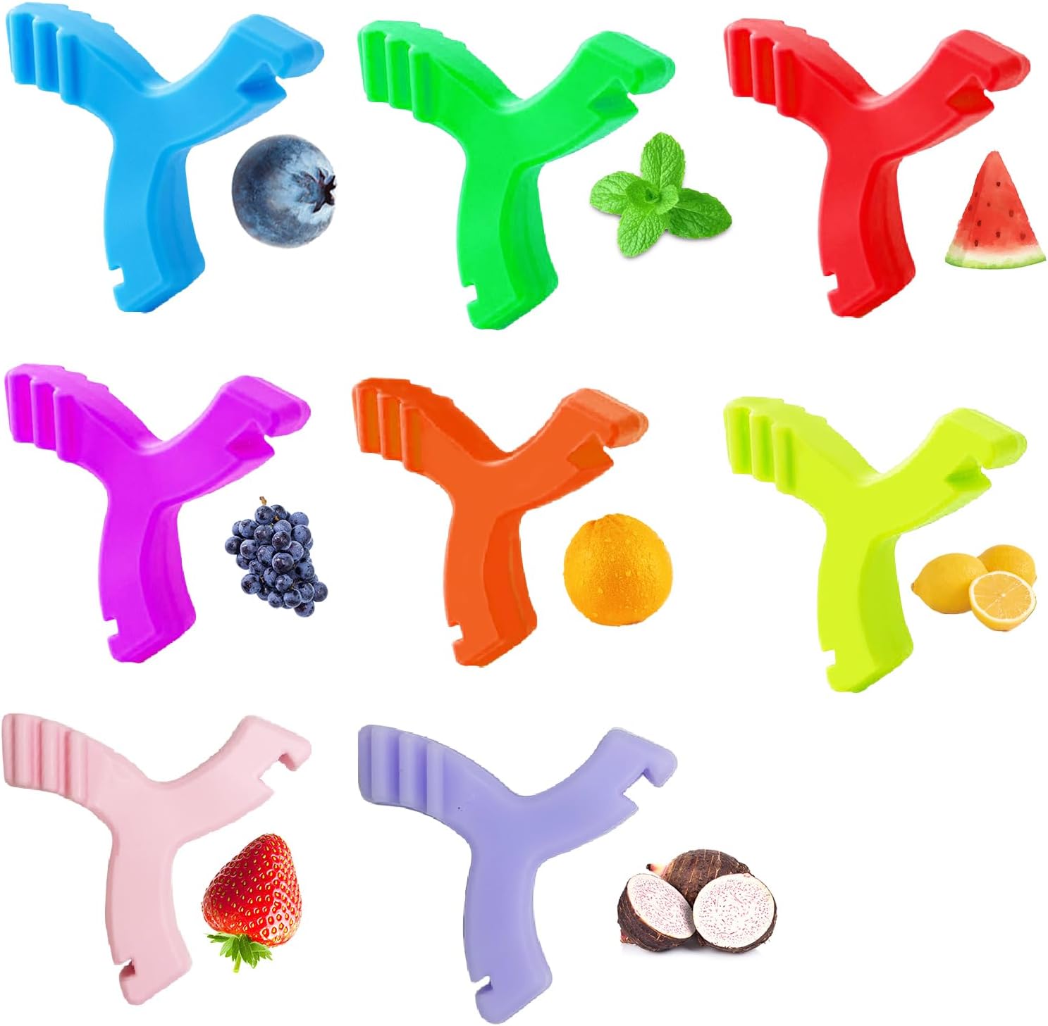 Aligner Chew,8PCS Y-Shaped Chew for Invialign Aligner,Hardness 45°Silicone Orthodontic Munchies Chompers Aligner Trays Seaters (8PCS Mix Flavor)